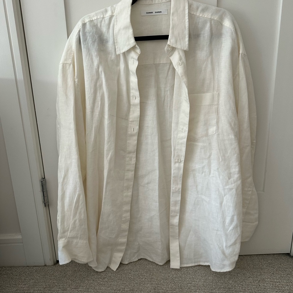 Samsoe samsoe Cream Lightweight Shirt pant set